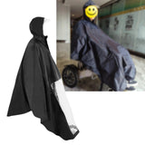 Maxbell Wheelchair Poncho Reflective Strip Camping Travel Wheelchair Rain Cape Cover with mirror hole black