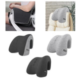 Maxbell Chair Headrest Pillow Breathable Neck Support Cushion for Travel Office Home black gray