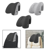 Maxbell Chair Headrest Pillow Breathable Neck Support Cushion for Travel Office Home black gray