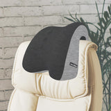 Maxbell Chair Headrest Pillow Breathable Neck Support Cushion for Travel Office Home black gray