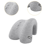 Maxbell Chair Headrest Pillow Breathable Neck Support Cushion for Travel Office Home light gray