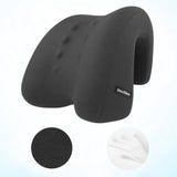 Maxbell Chair Headrest Pillow Breathable Neck Support Cushion for Travel Office Home dark gray