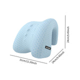 Maxbell Headrest Pillow for Chair Removable Cover Neck Rest Pillow for Travel Office blue