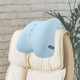 Maxbell Headrest Pillow for Chair Removable Cover Neck Rest Pillow for Travel Office blue