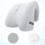 Maxbell Headrest Pillow for Chair Removable Cover Neck Rest Pillow for Travel Office gray