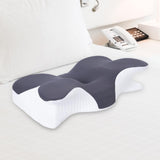 Maxbell Cervical Neck Pillow Ergonomic Cervical Pillow Beds Pillow Memory Foam Pillow gray