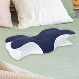 Maxbell Cervical Neck Pillow Ergonomic Cervical Pillow Beds Pillow Memory Foam Pillow blue