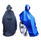 Maxbell Wheelchair Rain Poncho Raincoat for Elderly Men Women Mobility Tool Supplies Navy blue