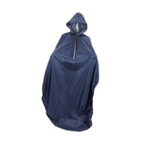 Maxbell Wheelchair Rain Poncho Raincoat for Elderly Men Women Mobility Tool Supplies Navy blue