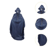 Maxbell Wheelchair Rain Poncho Raincoat for Elderly Men Women Mobility Tool Supplies Navy blue