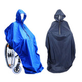 Maxbell Wheelchair Rain Poncho Raincoat for Elderly Men Women Mobility Tool Supplies Navy blue