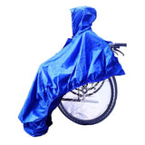 Maxbell Wheelchair Rain Poncho Raincoat for Elderly Men Women Mobility Tool Supplies blue