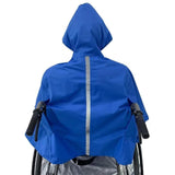 Maxbell Wheelchair Rain Poncho Raincoat for Elderly Men Women Mobility Tool Supplies blue