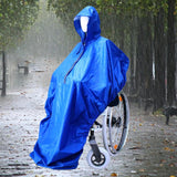 Maxbell Wheelchair Rain Poncho Raincoat for Elderly Men Women Mobility Tool Supplies blue