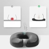 Maxbell Donut Pillow Anti Slip Butt Pad Coccyx Cushion Home Memory Foam Seat Cushion Dark Grey