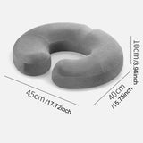 Maxbell Donut Pillow Anti Slip Butt Pad Coccyx Cushion Home Memory Foam Seat Cushion Light Grey