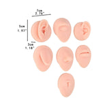 Maxbell Silicone Body Piercing Model Display Human Skin Parts for Training Beginners Light Skin