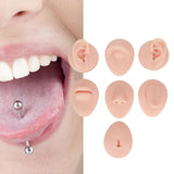 Maxbell Silicone Body Piercing Model Display Human Skin Parts for Training Beginners Light Skin