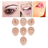 Maxbell Silicone Body Piercing Model Display Human Skin Parts for Training Beginners Universal Skin