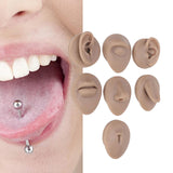 Maxbell Silicone Body Piercing Model Display Human Skin Parts for Training Beginners Tan Skin