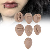 Maxbell Silicone Body Piercing Model Display Human Skin Parts for Training Beginners Tan Skin