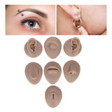 Maxbell Silicone Body Piercing Model Display Human Skin Parts for Training Beginners Tan Skin