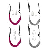 Maxbell Back Traction Belt Back Support Portable Soft Care Lumbar Traction Belt with Hook Violet