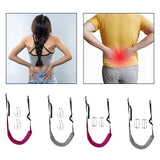 Maxbell Back Traction Belt Back Support Portable Soft Care Lumbar Traction Belt with Hook Violet