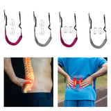 Maxbell Back Traction Belt Back Support Portable Soft Care Lumbar Traction Belt with Hook Violet