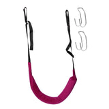 Maxbell Back Traction Belt Back Support Portable Soft Care Lumbar Traction Belt with Hook Violet