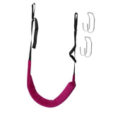 Maxbell Back Traction Belt Back Support Portable Soft Care Lumbar Traction Belt with Hook Violet