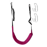 Maxbell Back Traction Belt Back Support Portable Soft Care Lumbar Traction Belt with Hook Violet