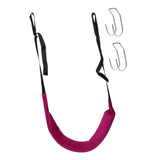Maxbell Back Traction Belt Back Support Portable Soft Care Lumbar Traction Belt with Hook Violet