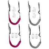 Maxbell Back Traction Belt Back Support Portable Soft Care Lumbar Traction Belt with Hook Violet