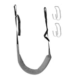 Maxbell Back Traction Belt Back Support Portable Soft Care Lumbar Traction Belt with Hook Grey