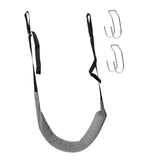 Maxbell Back Traction Belt Back Support Portable Soft Care Lumbar Traction Belt with Hook Grey