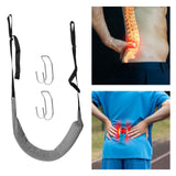 Maxbell Back Traction Belt Back Support Portable Soft Care Lumbar Traction Belt with Hook Grey