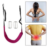 Maxbell Back Traction Belt Back Support Portable Soft Care Lumbar Traction Belt with Buckle Violet