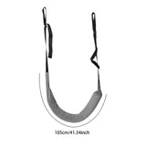 Maxbell Back Traction Belt Back Support Portable Soft Care Lumbar Traction Belt with Buckle Grey