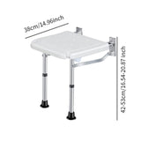 Maxbell Folding Wall Mounted Shower Seat Shoe Stool for Inside Shower Elderly Adults