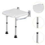 Maxbell Folding Wall Mounted Shower Seat Shoe Stool for Inside Shower Elderly Adults