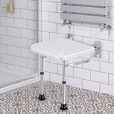 Maxbell Folding Wall Mounted Shower Seat Shoe Stool for Inside Shower Elderly Adults