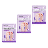 Maxbell 3 Pieces Foot Peel Mask Refreshing for Dry Foot for Women Men Gift Foot Care Lavender