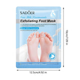 Maxbell 3 Pieces Foot Peel Mask Refreshing for Dry Foot for Women Men Gift Foot Care Goat Milk