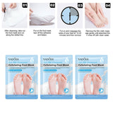 Maxbell 3 Pieces Foot Peel Mask Refreshing for Dry Foot for Women Men Gift Foot Care Goat Milk