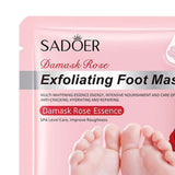 Maxbell 3 Pieces Foot Peel Mask Refreshing for Dry Foot for Women Men Gift Foot Care Rose