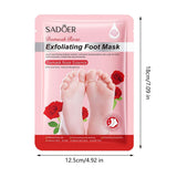 Maxbell 3 Pieces Foot Peel Mask Refreshing for Dry Foot for Women Men Gift Foot Care Rose