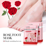 Maxbell 3 Pieces Foot Peel Mask Refreshing for Dry Foot for Women Men Gift Foot Care Rose