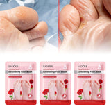 Maxbell 3 Pieces Foot Peel Mask Refreshing for Dry Foot for Women Men Gift Foot Care Rose