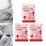 Maxbell 3 Pieces Foot Peel Mask Refreshing for Dry Foot for Women Men Gift Foot Care Rose